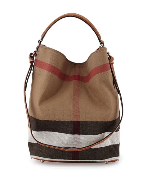 burberry canvas bag ashby|Burberry Ashby Medium Canvas Bucket Bag in Brown .